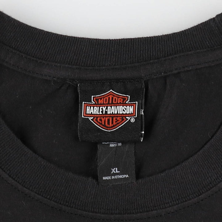 Harley-Davidson Motorcycle Bike T-shirt, Men's XL size cotton black type Vintage Second Hand