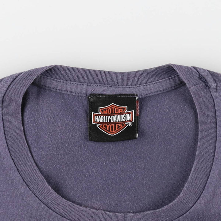 Harley-Davidson Motorcycle Bike T-shirt, Men's Size L unclear navy blue type Vintage Second Hand