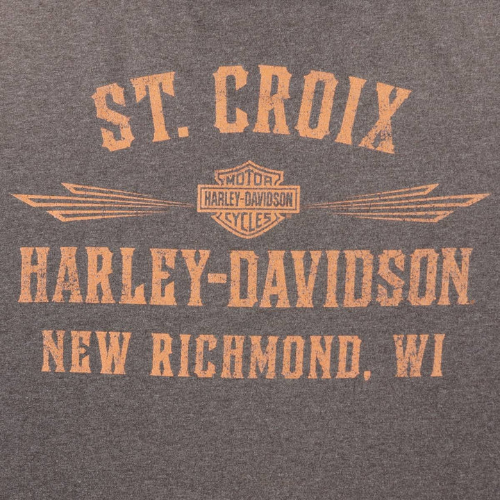 Harley-Davidson Cut-off Motorcycle Bike T-shirt, Men's XL cotton gray type Vintage Second Hand