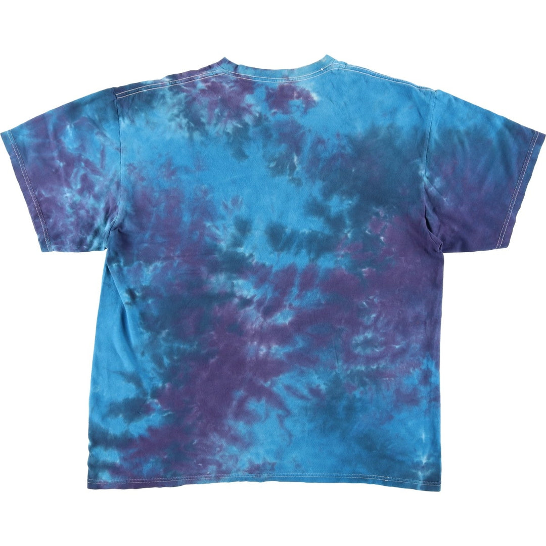 PINK FLOYD Tie-dye Pattern Band T-shirt (Men's size L equivalent) unclear blue type Vintage Second Hand