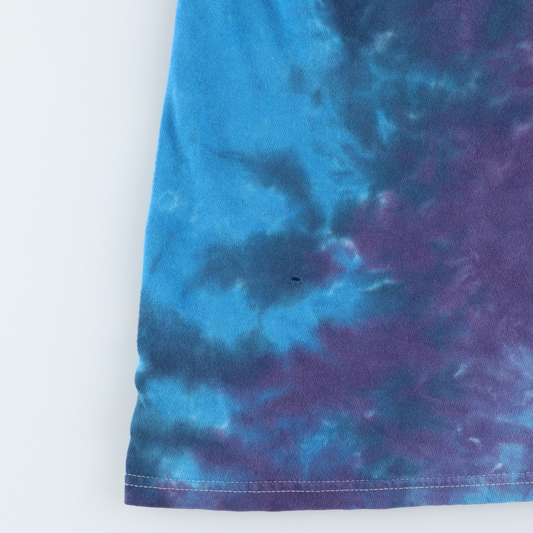 PINK FLOYD Tie-dye Pattern Band T-shirt (Men's size L equivalent) unclear blue type Vintage Second Hand
