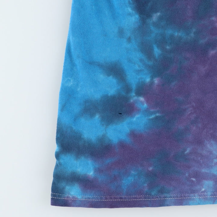 PINK FLOYD Tie-dye Pattern Band T-shirt (Men's size L equivalent) unclear blue type Vintage Second Hand