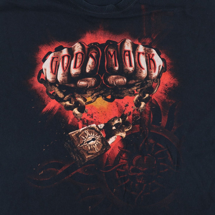 GODSMACK Band T-shirt, Men's XL equivalent. unclear black type Vintage Second Hand