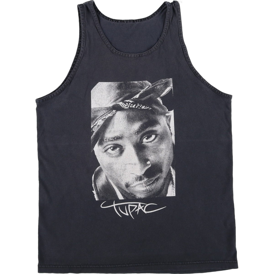 2pac Tank Top, Men's Size M (approx.) unclear black type Vintage Second Hand