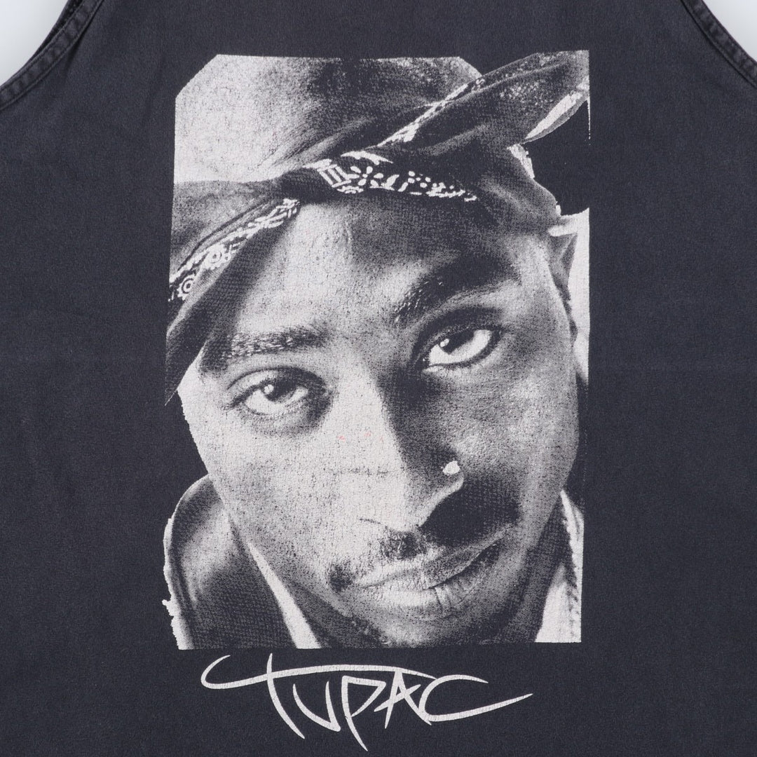 2pac Tank Top, Men's Size M (approx.) unclear black type Vintage Second Hand