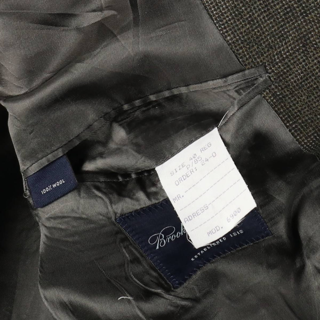 Brooks Brothers wool tailored jacket, men's size M (approx.) wool Khaki type Vintage Second Hand