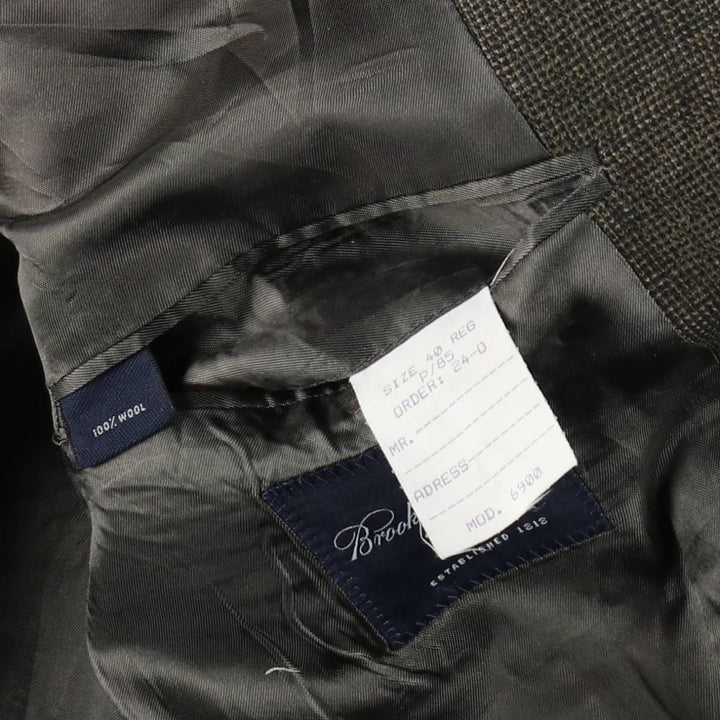 Brooks Brothers wool tailored jacket, men's size M (approx.) wool Khaki type Vintage Second Hand