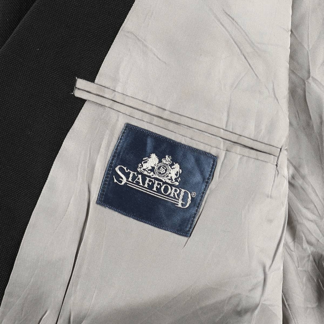 Stafford blazer, tailored jacket, made in the USA, men's size L equivalent. unclear black type Vintage Second Hand