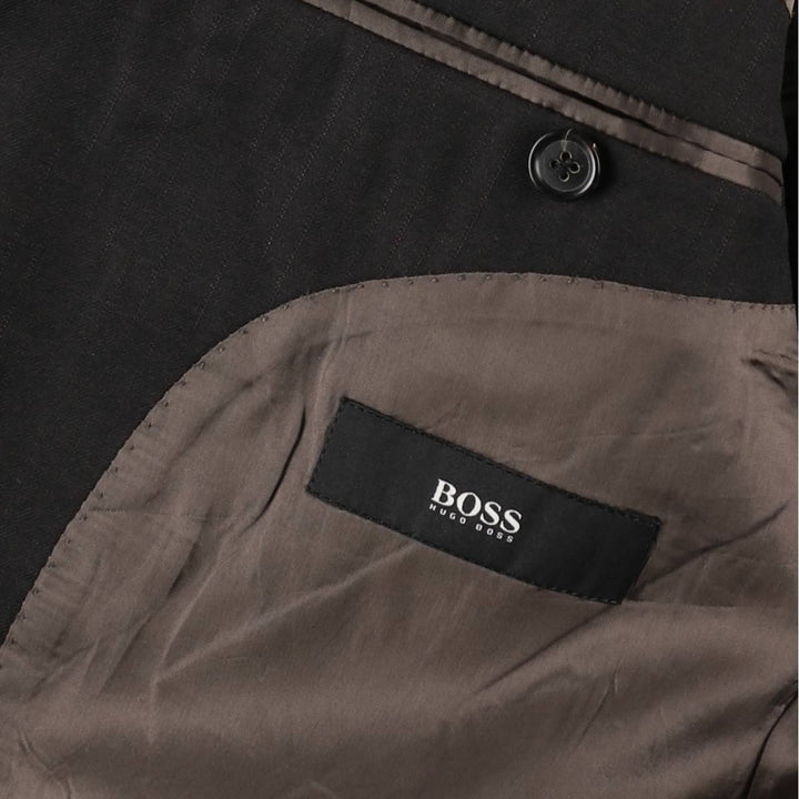 Hugo Boss Striped Wool Tailored Jacket, Men's Size M wool brown type Vintage Second Hand