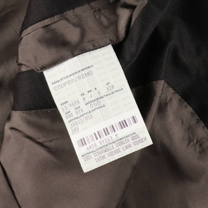 Hugo Boss Striped Wool Tailored Jacket, Men's Size M wool brown type Vintage Second Hand