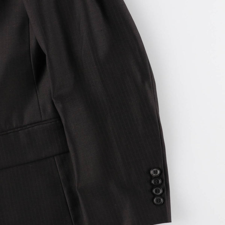 Hugo Boss Striped Wool Tailored Jacket, Men's Size M wool brown type Vintage Second Hand