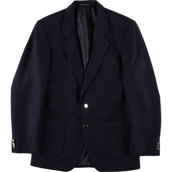 BURTON wool tailored jacket, made in England, men's size M. wool navy blue type Vintage Second Hand