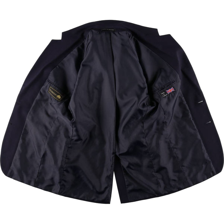 BURTON wool tailored jacket, made in England, men's size M. wool navy blue type Vintage Second Hand