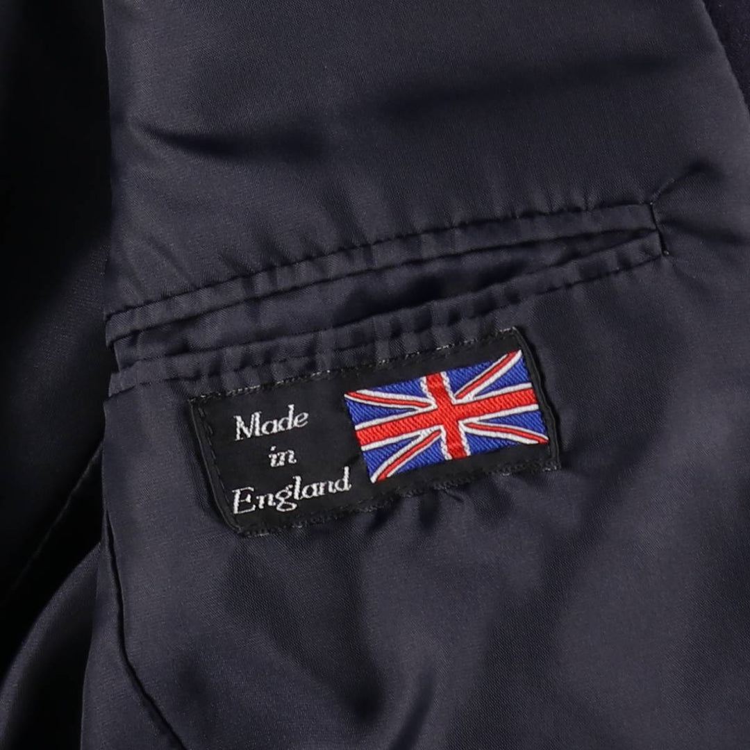 BURTON wool tailored jacket, made in England, men's size M. wool navy blue type Vintage Second Hand