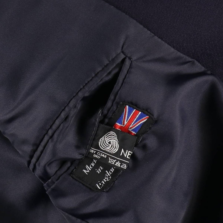 BURTON wool tailored jacket, made in England, men's size M. wool navy blue type Vintage Second Hand