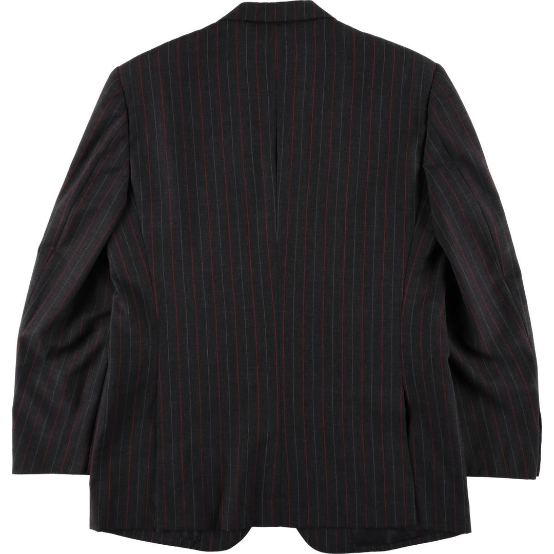 PAL ZILERI Stripe Pattern Wool Tailored Jacket, Made in Italy, Men's Size M (approx.) wool Charcoal Vintage Second Hand