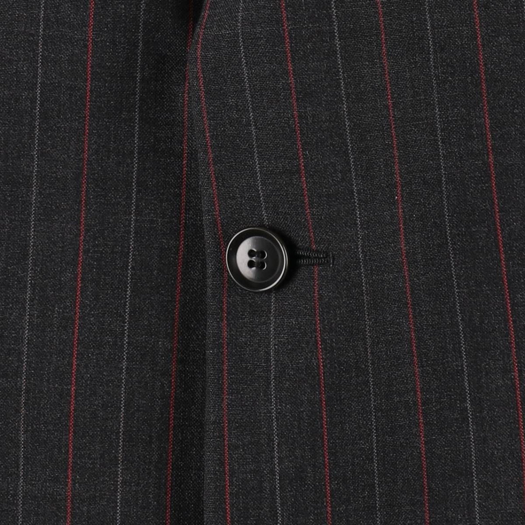 PAL ZILERI Stripe Pattern Wool Tailored Jacket, Made in Italy, Men's Size M (approx.) wool Charcoal Vintage Second Hand