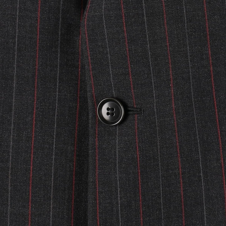 PAL ZILERI Stripe Pattern Wool Tailored Jacket, Made in Italy, Men's Size M (approx.) wool Charcoal Vintage Second Hand