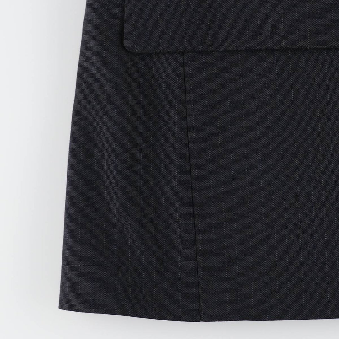St. Michael MARKS and SPENCER Striped Polyester and Wool Tailored Jacket, Made in the UK, Men's Size M polyester navy blue type Vintage Second Hand