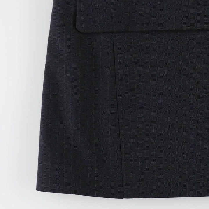 St. Michael MARKS and SPENCER Striped Polyester and Wool Tailored Jacket, Made in the UK, Men's Size M polyester navy blue type Vintage Second Hand