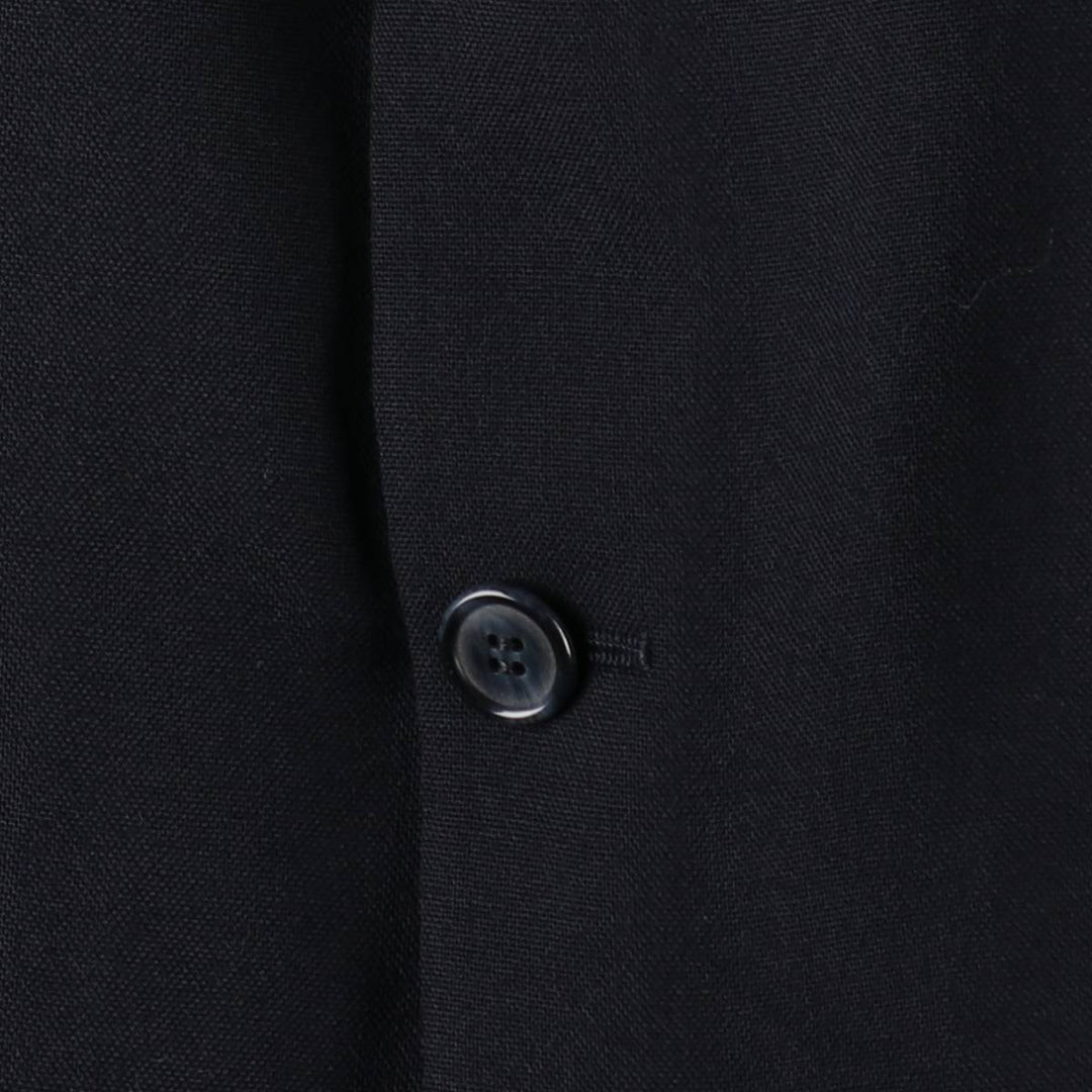 St.Michael Poly/Wool Tailored Jacket, Made in England, Men's Size L (approx.) polyester navy blue type Vintage Second Hand