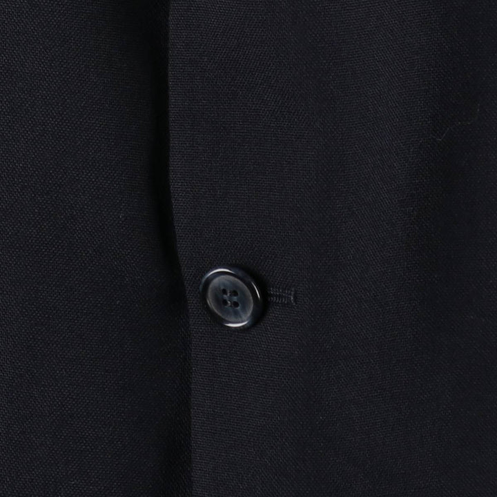 St.Michael Poly/Wool Tailored Jacket, Made in England, Men's Size L (approx.) polyester navy blue type Vintage Second Hand
