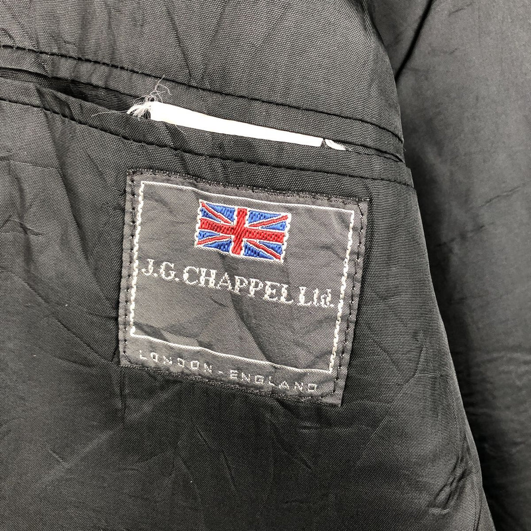 JGChappell Double-breasted peaked lapel navy blazer tailored jacket, made in England, men's size M equivalent. unclear navy blue type Vintage Second Hand