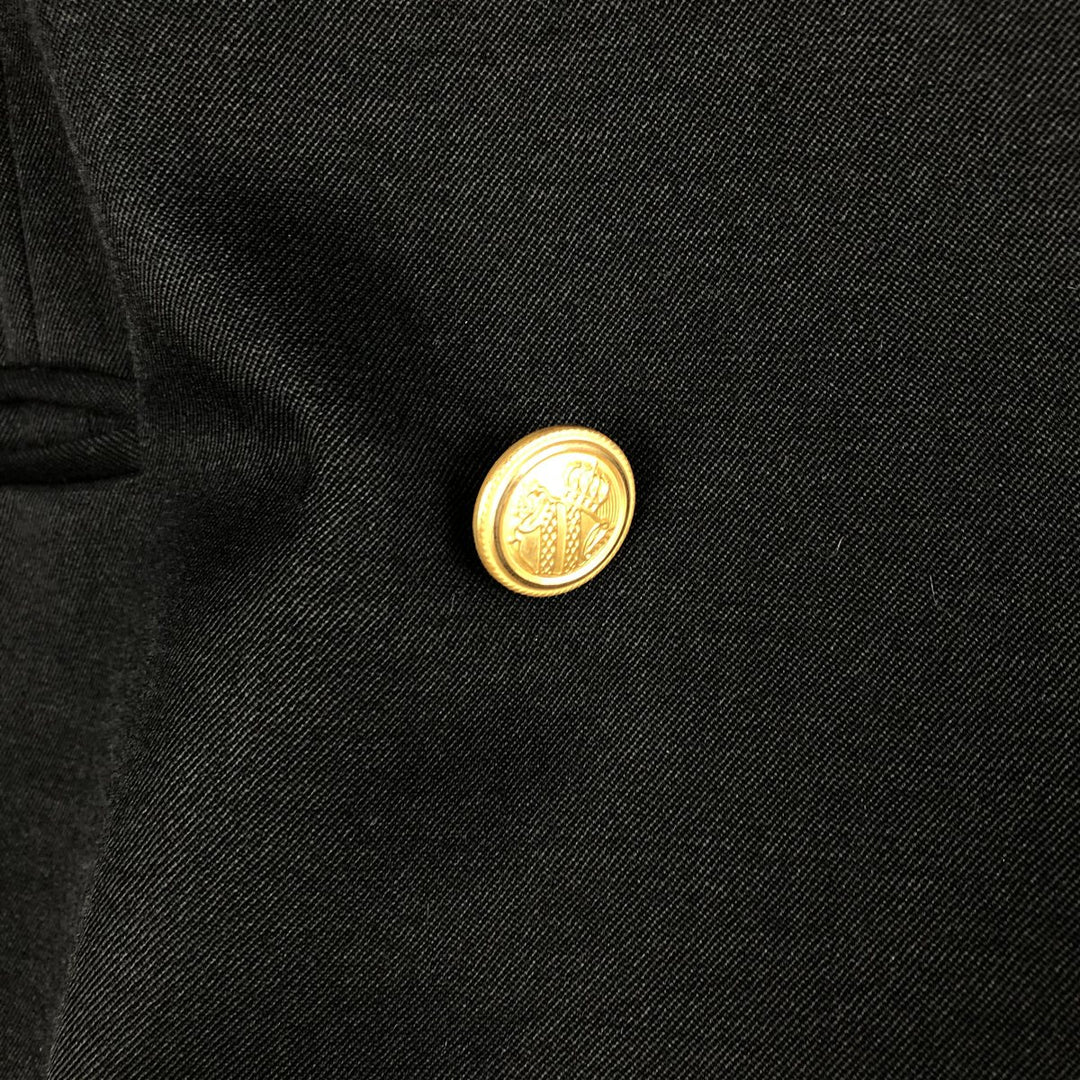 JGChappell Double-breasted peaked lapel navy blazer tailored jacket, made in England, men's size M equivalent. unclear navy blue type Vintage Second Hand