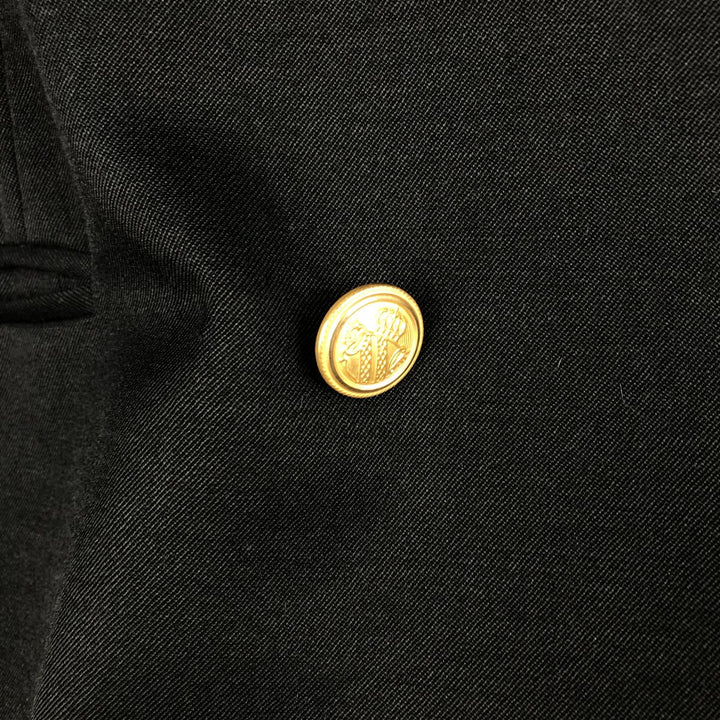 JGChappell Double-breasted peaked lapel navy blazer tailored jacket, made in England, men's size M equivalent. unclear navy blue type Vintage Second Hand