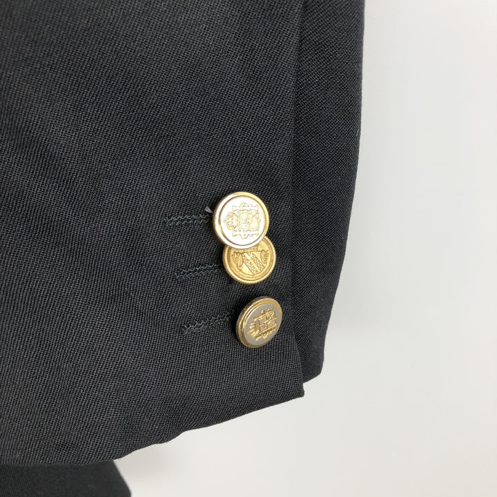 JGChappell Double-breasted peaked lapel navy blazer tailored jacket, made in England, men's size M equivalent. unclear navy blue type Vintage Second Hand