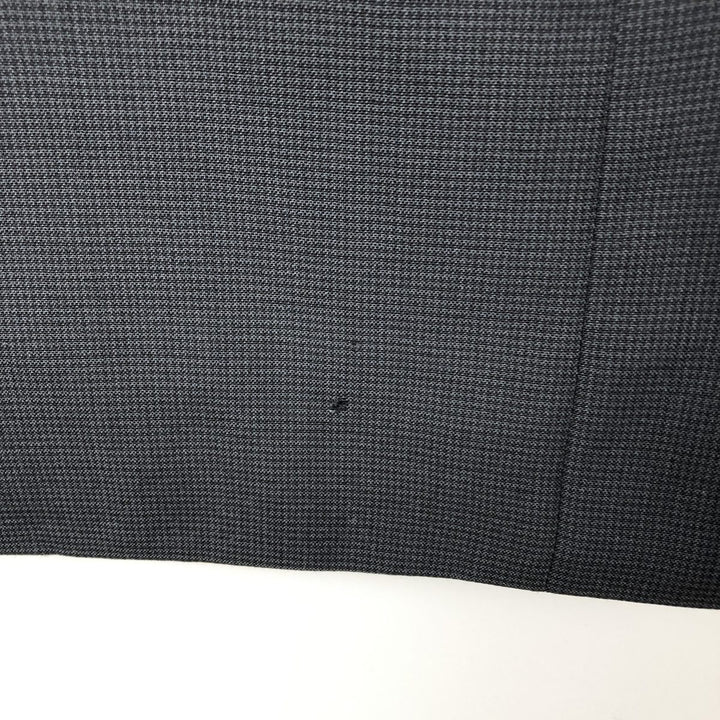 Nordstrom Check Pattern Wool Tailored Jacket, Made in USA, Men's Size L (approx.) wool Charcoal Vintage Second Hand