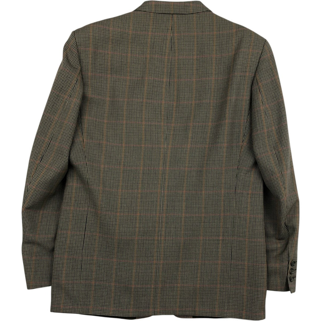 St. Michael Gun Club Check Wool Tailored Jacket, Men's Size M (approx.) wool Beige type Vintage Second Hand
