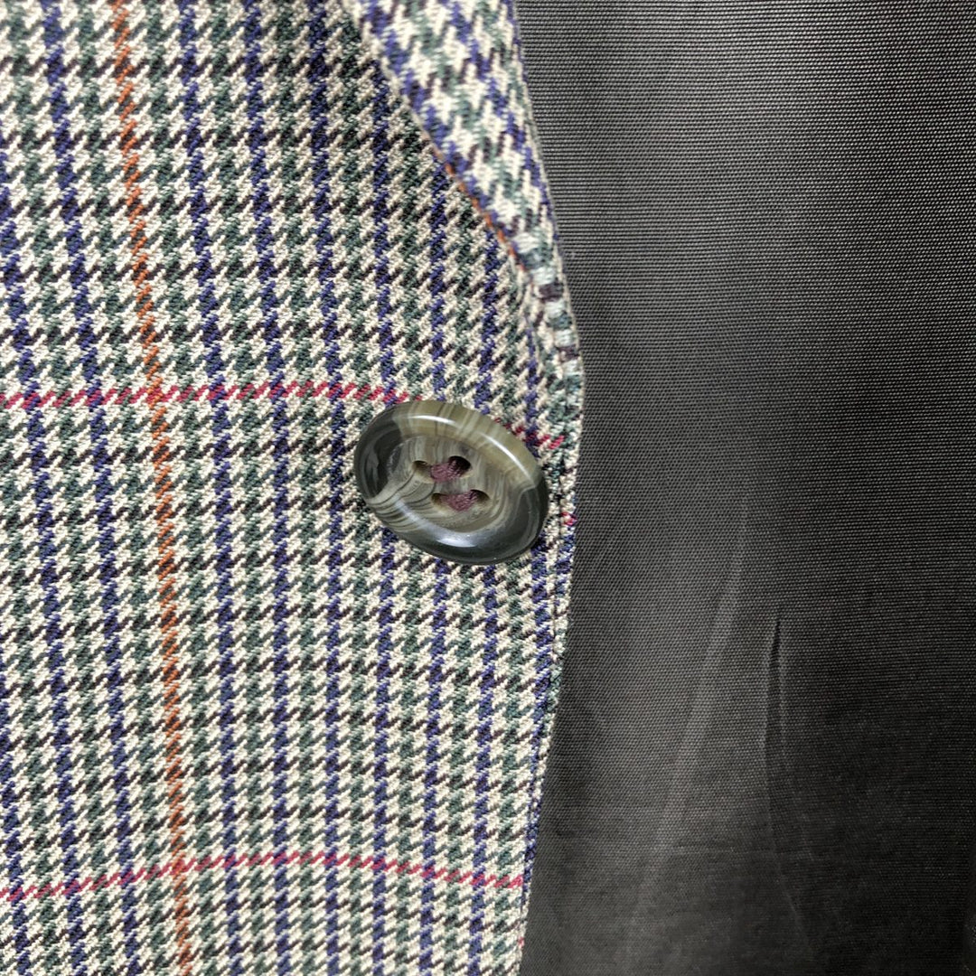 St. Michael Gun Club Check Wool Tailored Jacket, Men's Size M (approx.) wool Beige type Vintage Second Hand