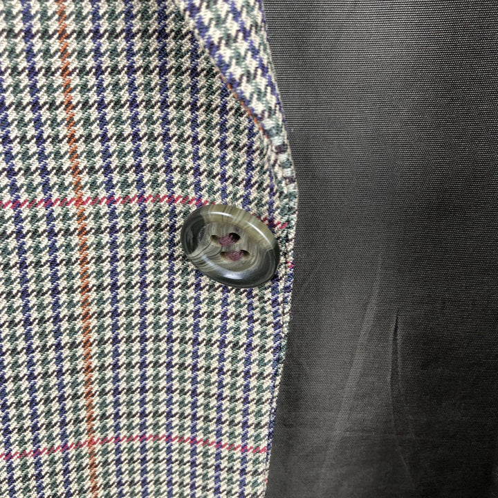 St. Michael Gun Club Check Wool Tailored Jacket, Men's Size M (approx.) wool Beige type Vintage Second Hand
