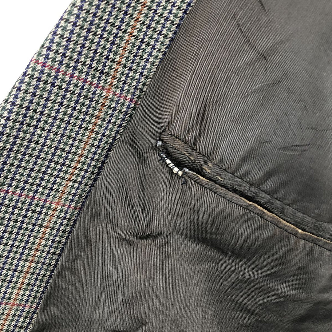 St. Michael Gun Club Check Wool Tailored Jacket, Men's Size M (approx.) wool Beige type Vintage Second Hand