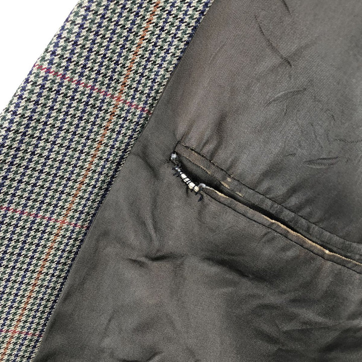 St. Michael Gun Club Check Wool Tailored Jacket, Men's Size M (approx.) wool Beige type Vintage Second Hand