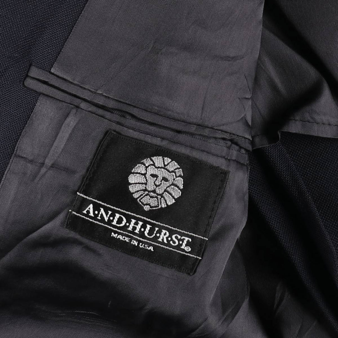 ANDHURST Navy Blazer Tailored Jacket, Made in USA, Men's Size M (approx.) unclear navy blue type Vintage Second Hand