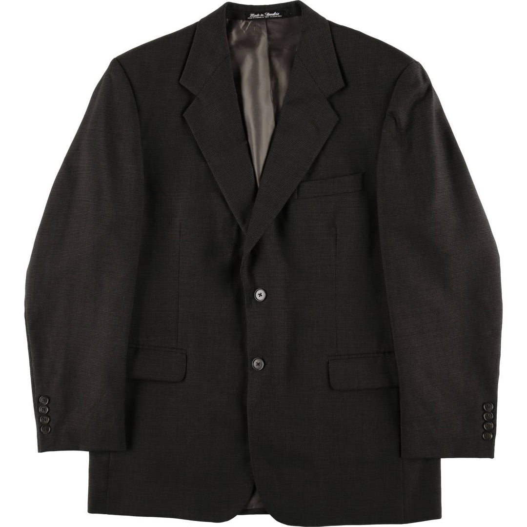 Daniel Gray houndstooth pattern wool tailored jacket, men's size M. wool black type Vintage Second Hand