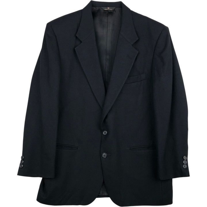 Perry Ellis Portfolio wool tailored jacket, made in the USA, men's size M equivalent. wool black type Vintage Second Hand