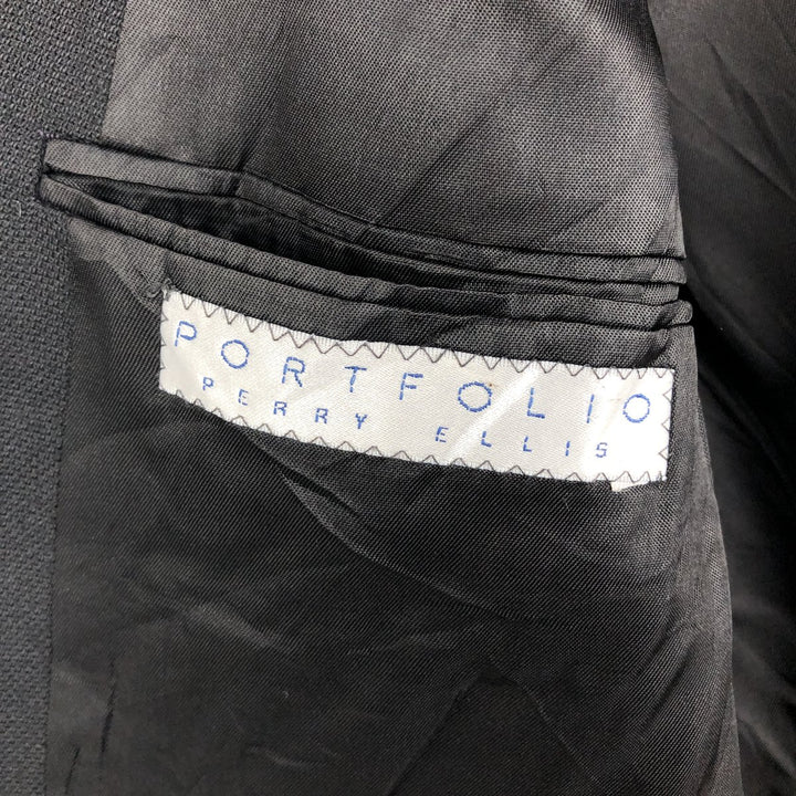 Perry Ellis Portfolio wool tailored jacket, made in the USA, men's size M equivalent. wool black type Vintage Second Hand