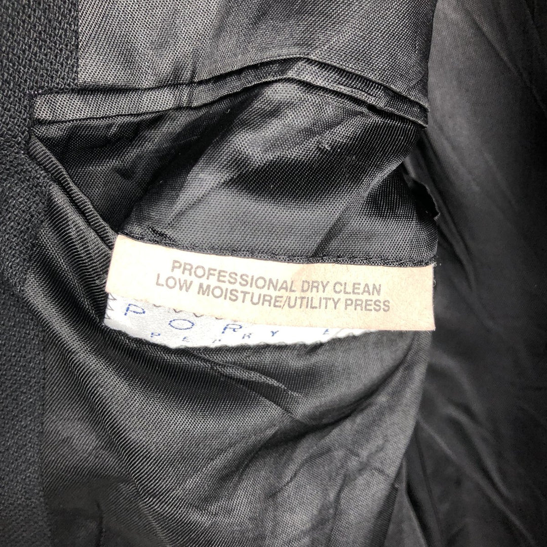 Perry Ellis Portfolio wool tailored jacket, made in the USA, men's size M equivalent. wool black type Vintage Second Hand