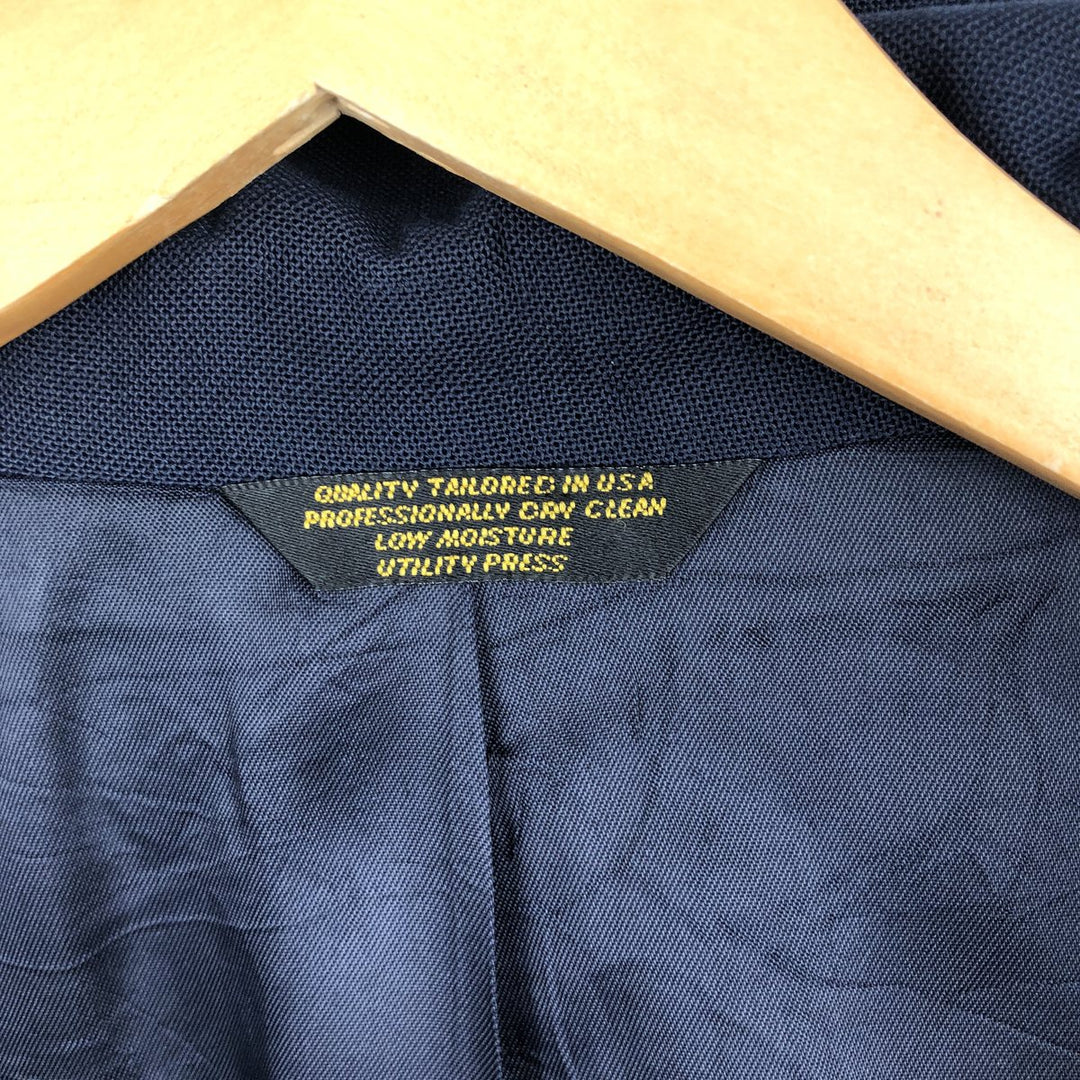 Palm Beach Navy Blazer, Tailored Jacket, Made in USA, Men's Size L unclear navy blue type Vintage Second Hand