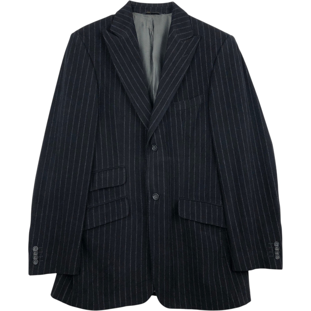 2000'S Banana Republic Stripe Pattern Cotton Tailored Jacket, Men's Size M (approx.) cotton black type Vintage Second Hand