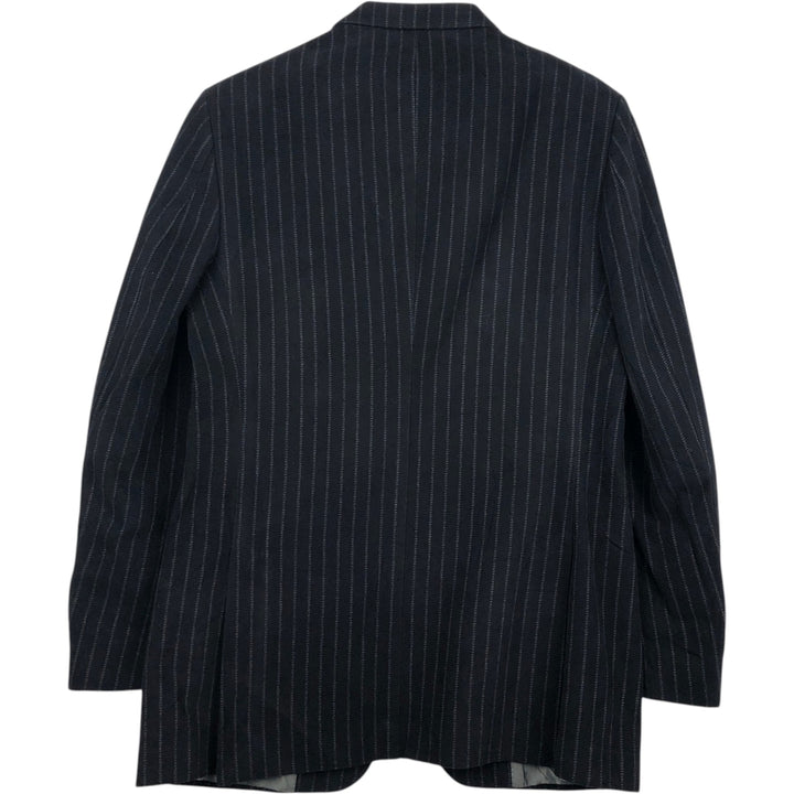 2000'S Banana Republic Stripe Pattern Cotton Tailored Jacket, Men's Size M (approx.) cotton black type Vintage Second Hand