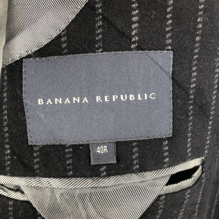 2000'S Banana Republic Stripe Pattern Cotton Tailored Jacket, Men's Size M (approx.) cotton black type Vintage Second Hand