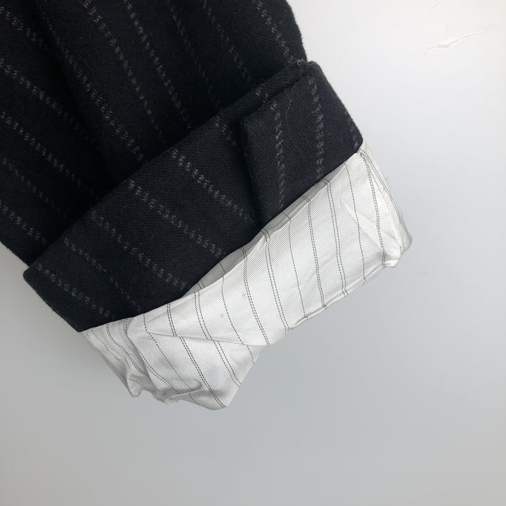 2000'S Banana Republic Stripe Pattern Cotton Tailored Jacket, Men's Size M (approx.) cotton black type Vintage Second Hand
