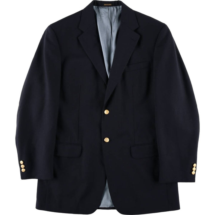Stafford Navy Blazer, Tailored Jacket, Men's Size M Dacron Polyester navy blue type Vintage Second Hand