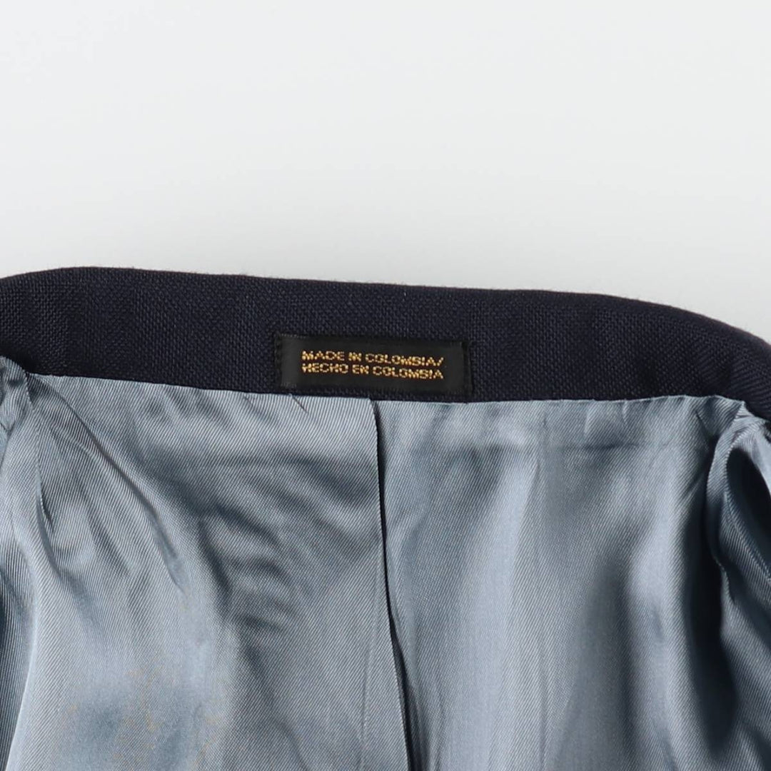 Stafford Navy Blazer, Tailored Jacket, Men's Size M Dacron Polyester navy blue type Vintage Second Hand
