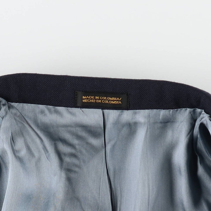 Stafford Navy Blazer, Tailored Jacket, Men's Size M Dacron Polyester navy blue type Vintage Second Hand