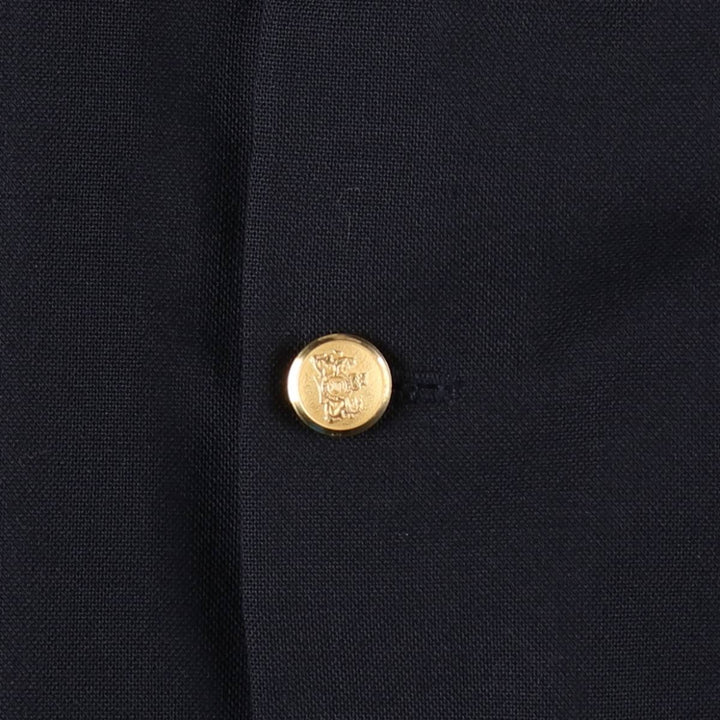 Stafford Navy Blazer, Tailored Jacket, Men's Size M Dacron Polyester navy blue type Vintage Second Hand